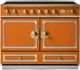 La Cornue CornuFé 90 Albertine 36" Quintessential Orange Pro Style Induction Range with Brushed Brass Trim-0
