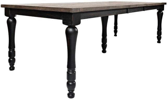 Jofran Inc. Madison County Brown Dining Table with Vintage Black Base-3