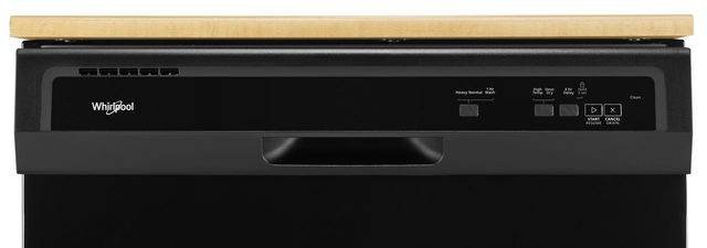Whirlpool® 24” Black Heavy-Duty Built-In Top Control Dishwasher with 1-Hour Wash Cycle-2