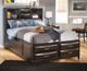 Ashley® Kira Almost Black Full Storage Bed with 7 Drawers-2