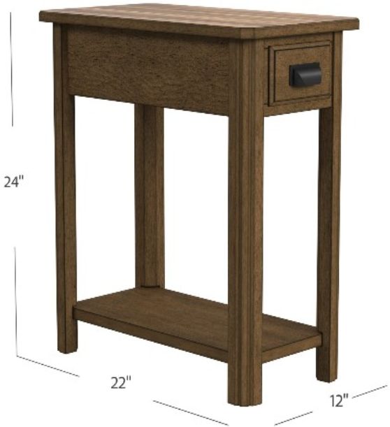Null Furniture Bedford Hewn Oak Chairside End Table-3