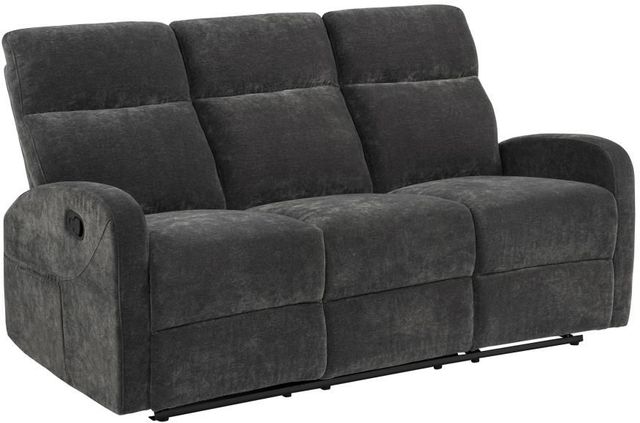 Coaster® Hamilton Charcoal Gray Manual Reclining Sofa-0