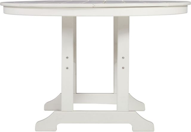 Signature Design by Ashley® Crescent Luxe White Aluminum/Polyethylene Outdoor Dining Table-2