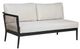 Ratana Copacabana Black Aluminum 2-Seater Sofa Left Arm-0