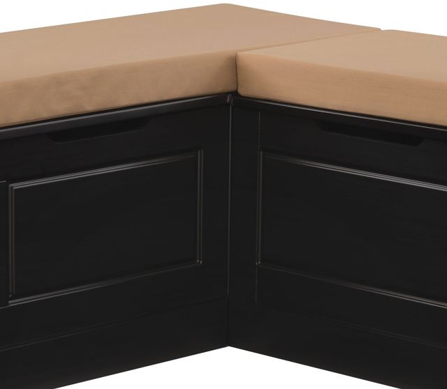 Linon Norah Beige/Black Nook Bench with Cushions-2