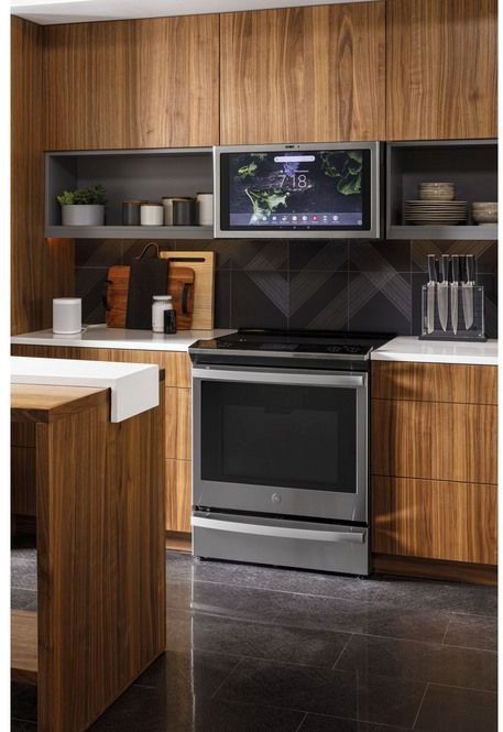 GE Profile 30" Fingerprint Resistant Stainless Steel Slide In Induction Range