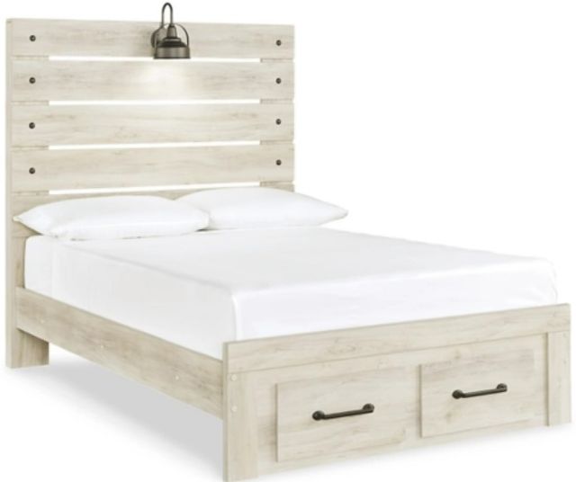 Signature Design by Ashley® Cambeck 5-Piece Whitewash Full Panel Bed Set-1