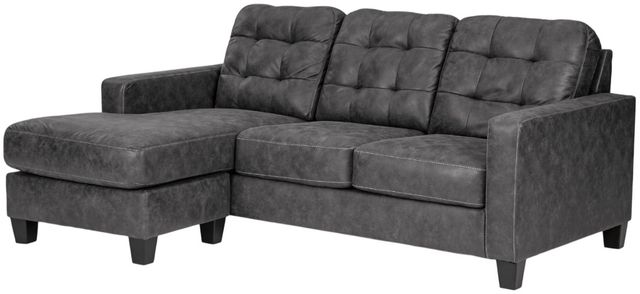 Benchcraft® Venaldi Gunmetal Queen Sleeper Chaise Sofa-0