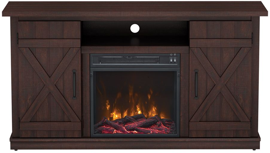 ClassicFlame® Hutchinson Oak Espresso TV Stand | Fischer Furniture