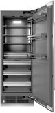 ZLINE 30" 16.7 Cu. Ft. Stainless Steel Column Refrigerator with Graphite Gray Interior-1