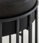 International Furniture Direct Merlin Black/Blacksmithing Matte Black 30" Upholstered Barstool-3