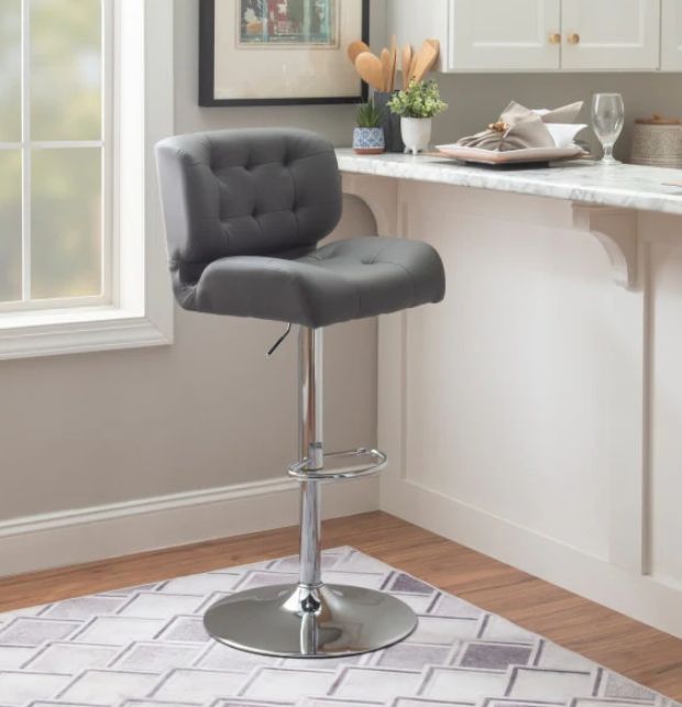 Powell® Bridger Gray Adjustable Bar Stool-1