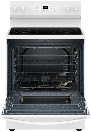 Whirlpool® 30" White Freestanding Electric Range with No Preheat Mode and Steam Clean-1
