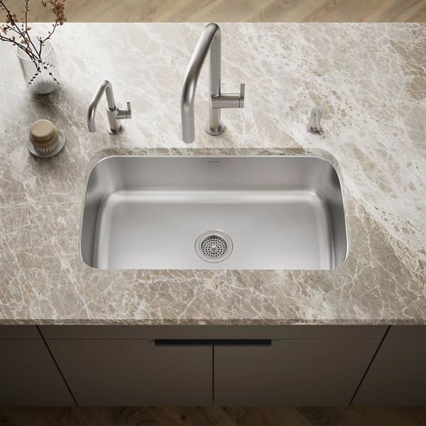 KOHLER® Undertone® Stainless Steel 32" Undermount Single-Bowl Kitchen Sink-1