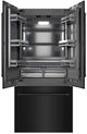 ZLINE 36" 19.6 Cu. Ft. Black Stainless Steel Built-In French Door Refrigerator with Graphite Gray Interior-1