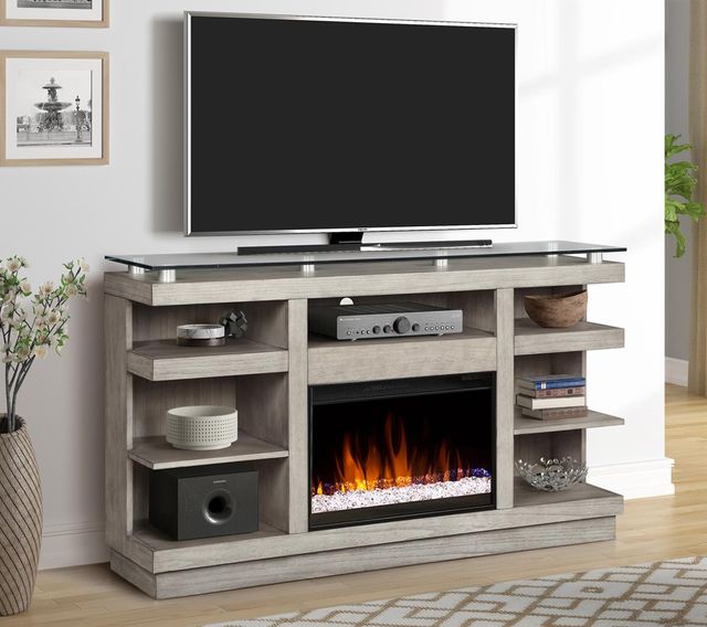 Legends Home Celino Gray 65" Fireplace Console-1
