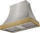 AGA Cascade 36" Stainless Steel Wall Mounted Range Hood  with Antique Brass Trim-0