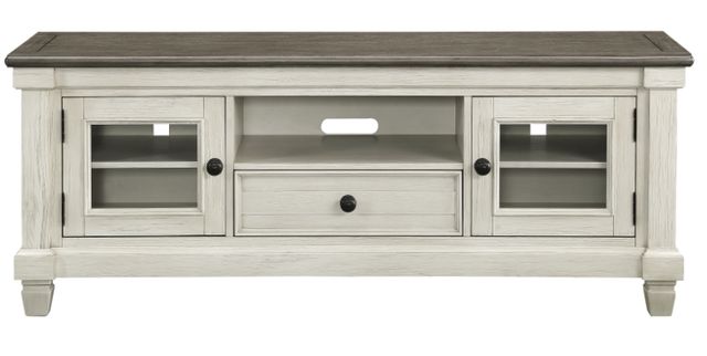 Mazin Furniture Granby Antique White TV Stand-1