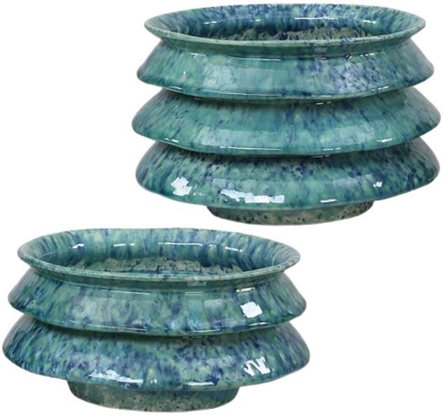 Uttermost® ZigZag 2-Piece Blue/Green Bowl Set-0