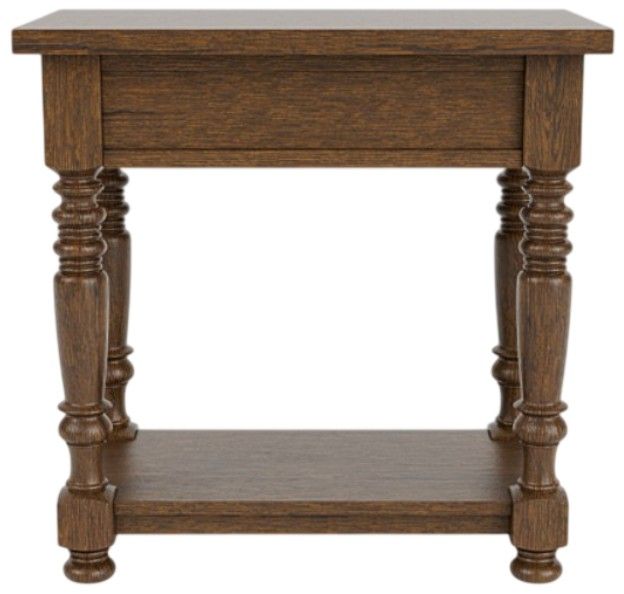 Riverside Furniture Eastlake Whiskey Oak Chairside Table-3