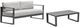 Intercon Navarro 2-Piece Gray/Mocha Fabric/Metal Outdoor Sofa and Coffee Table Set-0