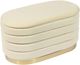 TOV Furniture by TOV Slashed Cream Velvet Lillian Storage Bench-2