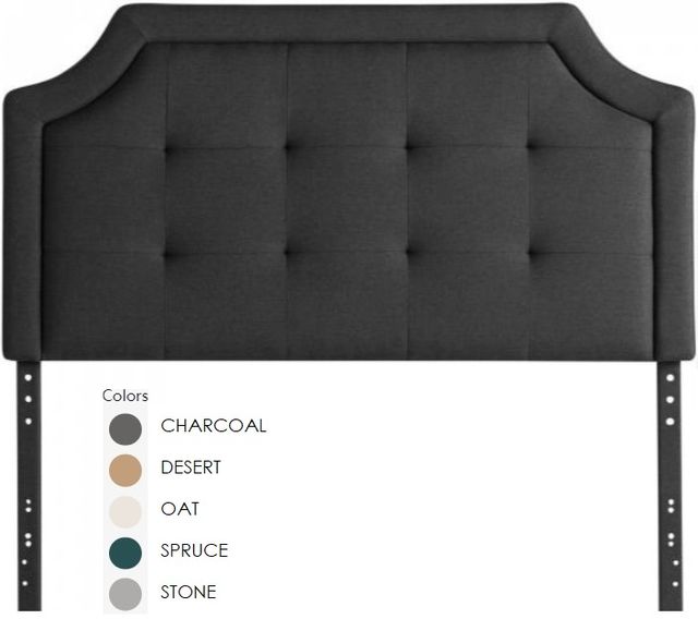 Malouf® Carlisle Charcoal Twin Headboard-2