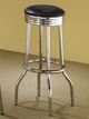 Coaster® Theodore 2-Piece Black/Chrome Soda Fountain Bar Stools-3