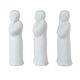 A & B Home 3-Piece White Standing Monk Set-3