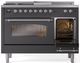 Ilve® Nostalgie II Series 48" Graphite Matte Pro Style Dual Fuel Range-3