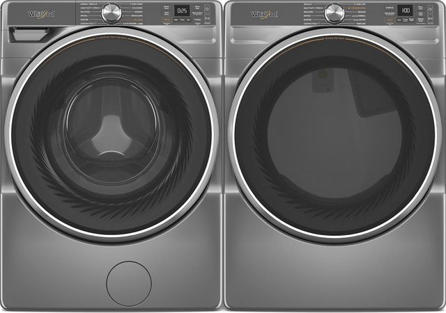 Whirlpool Front Load Pair (WFW6720RR- YWED6720RR) - Radiant Silver Whirlpool Front Load Pair (WFW6720RR- YWED6720RR) - Radiant Silver