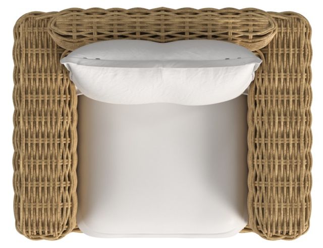 Sunset West Playa Natural Resin Wicker Oversize Outdoor Club Chair with Soothe Pearl Cushion-4