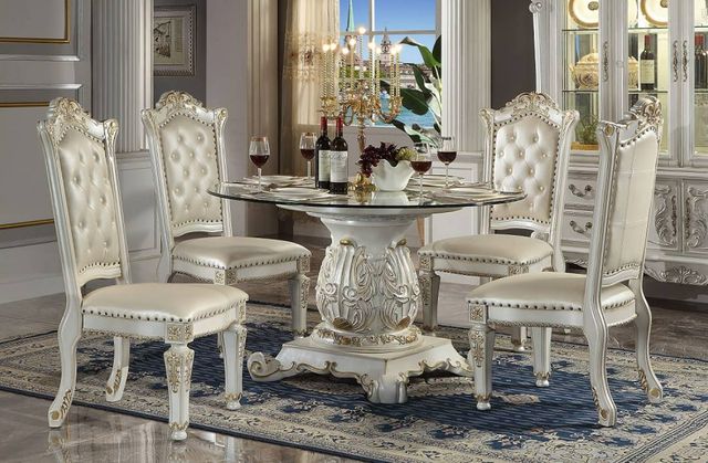 ACME Furniture Vendome 2-Piece Antique Pearl Side Chair Set-1