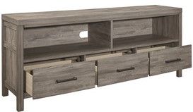 Mazin Furniture Bainbridge Gray TV Stand-2