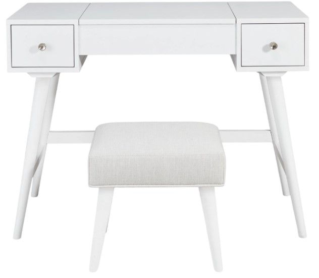 Signature Design by Ashley® Thadamere 2-Piece White Vanity with Stool Set-3