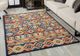 KAS Rugs Calla Ivory/Multi Aztec 5'x7' Area Rug-4
