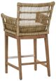 Classic Home Valerie Brown Olefin/Wooden Outdoor Counter Stool-4