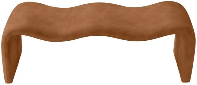 Meridian Furniture Willow Cognac Leather Bench-3