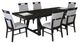 Elements International Transcend 7-Piece Charcoal/Light Gray Dining Set-0