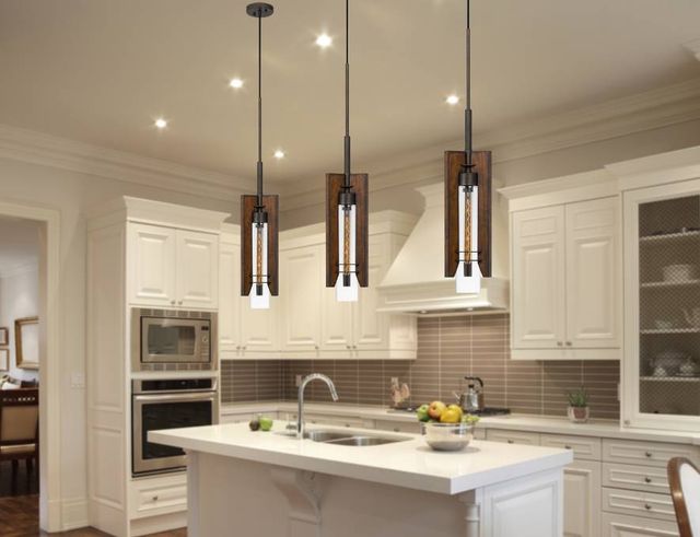 Cal® Lighting & Accessories Almeria Iron/Pine Pendant-1