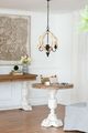 A & B Home Swithun Matte Black/Weathered Whitewash 4-Light Chandelier-4