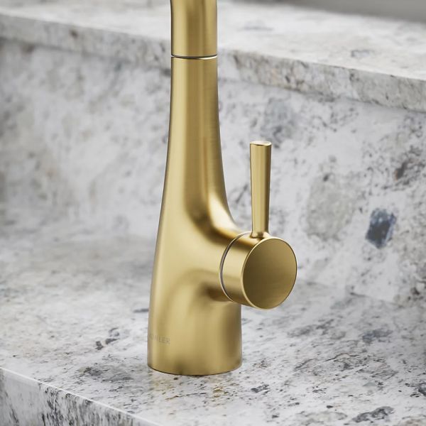 KOHLER® Vibrant Brushed Moderne Brass Transitional Beverage Faucet-3