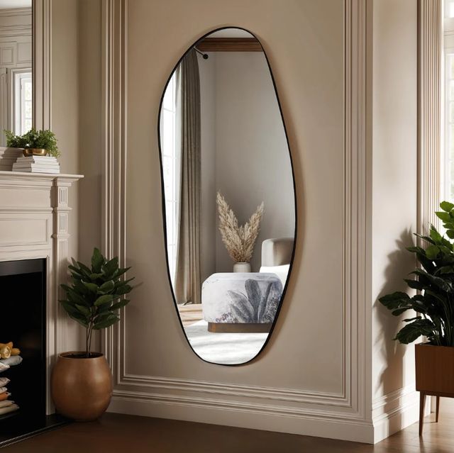 Renwil® Enina Matte Black Accent Mirror-1