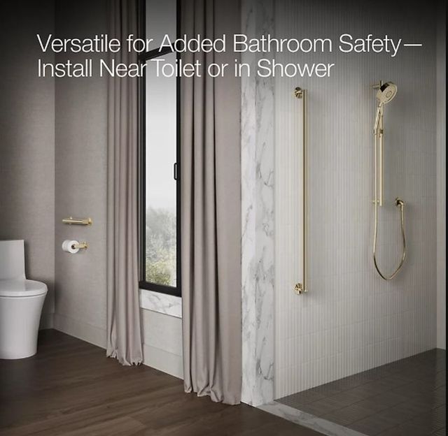 KOHLER® Components® Vibrant French Gold 12" Grab Bar-2