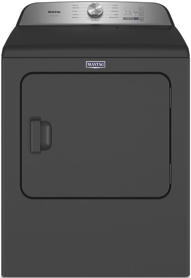 Maytag® Pet Pro System 7.0 Cu. Ft. Volcano Black Front Load Electric Dryer -0