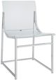 Coaster® Adino 2-Piece Chrome/Clear Dining Side Chair Set-0
