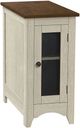 Monarch Specialties Inc. Antique White/Espresso Veneer Narrow Side Table-0