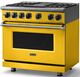 Viking® 7 Series 36" Daffodil Pro Style Dual Fuel Range with Griddle-3