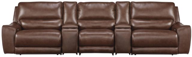 Signature Design by Ashley® Silverbrooke 5-Piece Canyon Power Reclining Sectional-0