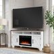 Legends Home Real Cozy Liberty Java/White 64" Corner Fireplace Console-1